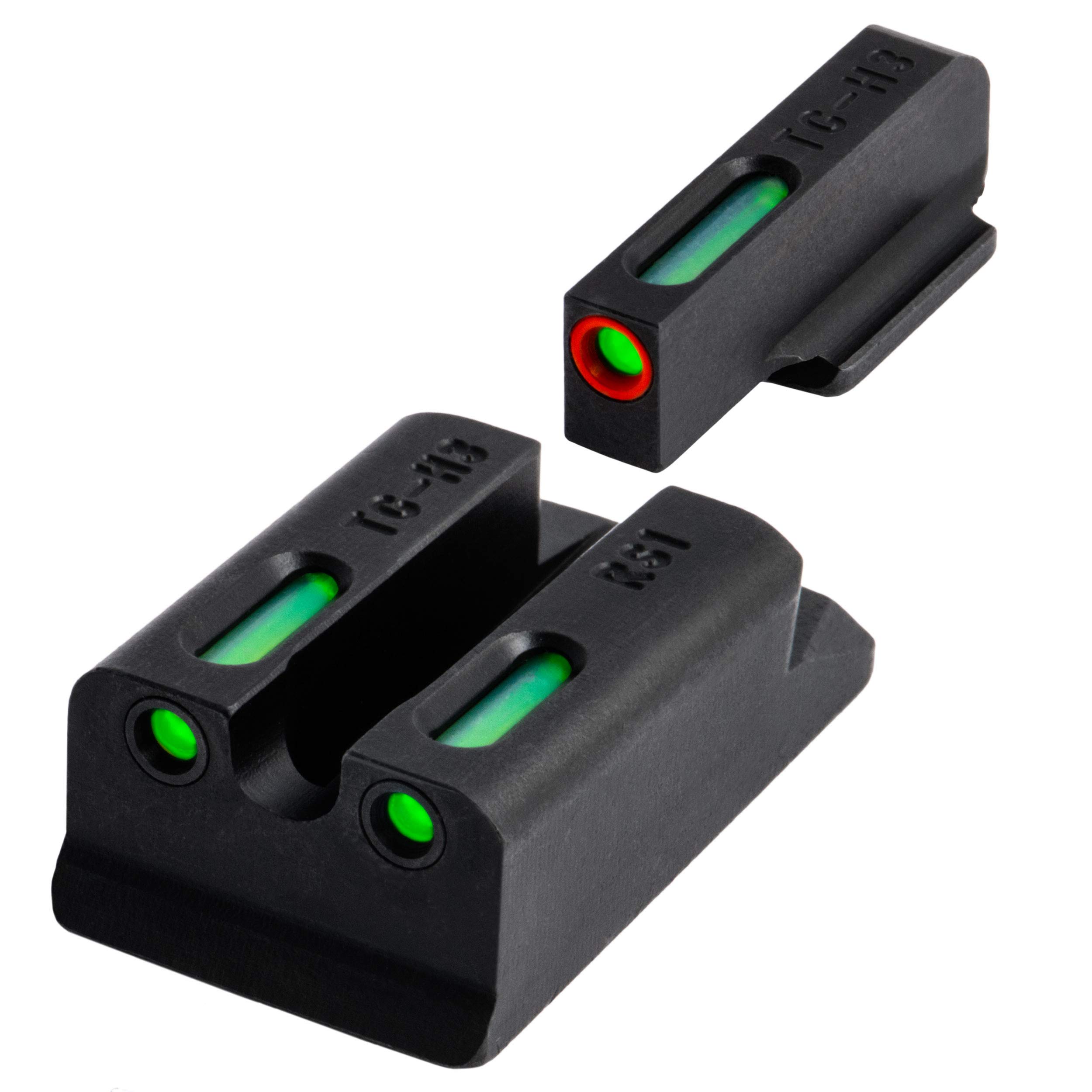 Truglo TFX PRO Handgun Sight, Glowing Shock Proof Tritium and Fiber Optic Night Sight for Handguns, Compact, Durable, and Snag Free Sight