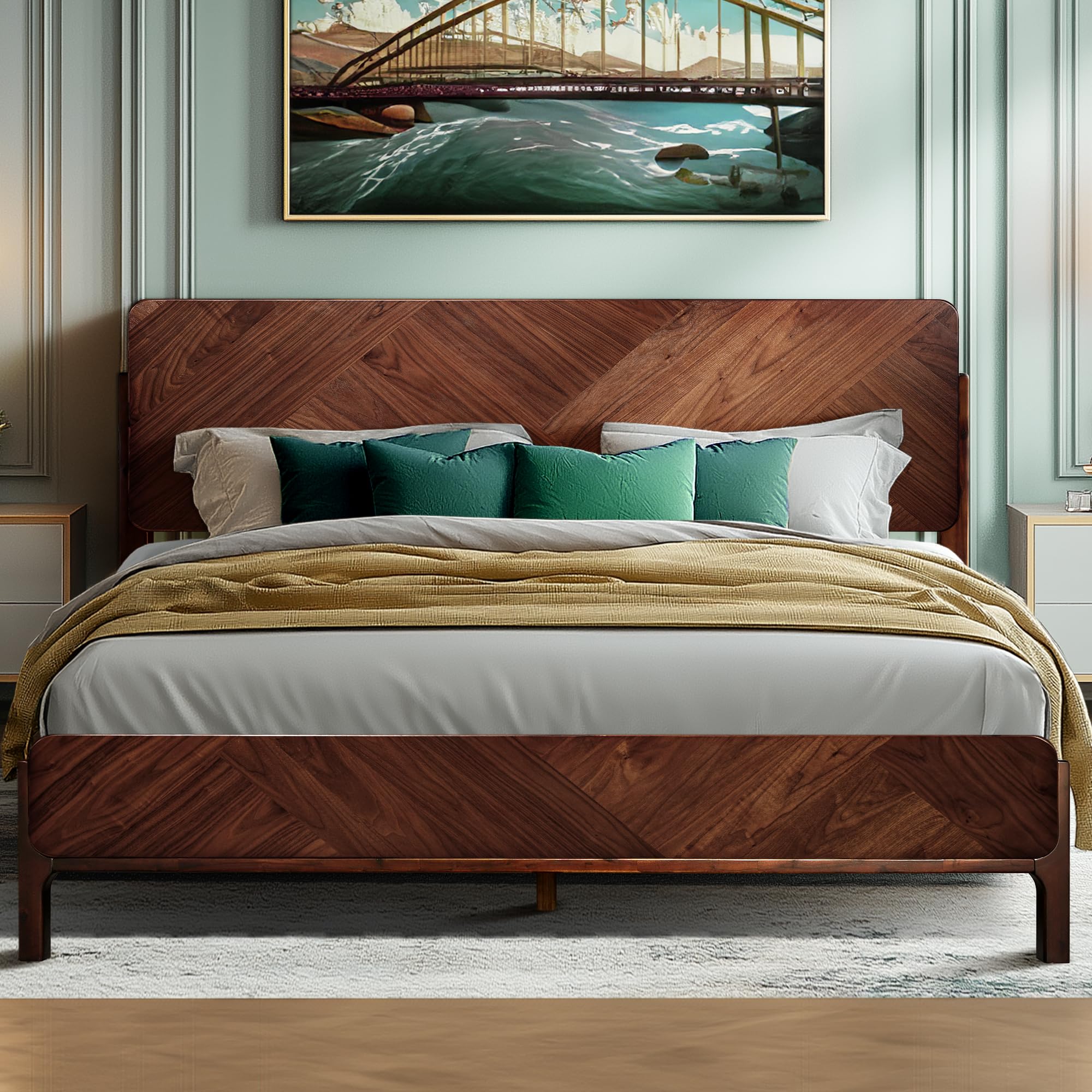 Bifrost Solid Acacia Wood Platform Bed Frame