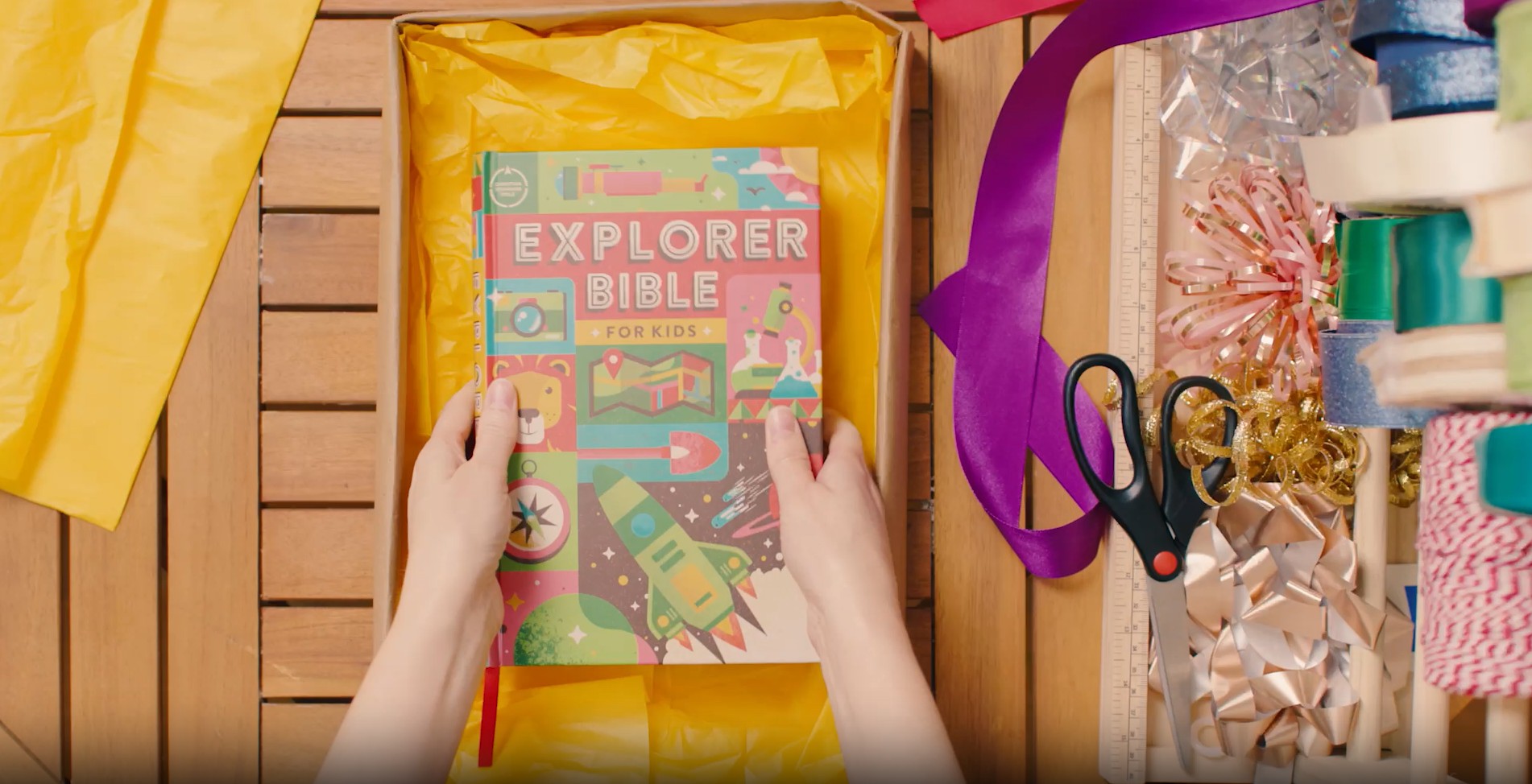 Image of CSB Explorer Bible for Kids, Hardcover, Red Letter, Full-Color Design, Photos, Illustrations, Charts, Videos, Activities, Easy-to-Read Bible Serif Type