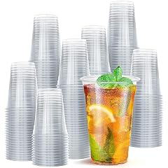 Prestee 400 Clear Plastic Cups - 16 oz Plastic Cups - Disposable Cup - PET Clear Water Cup
