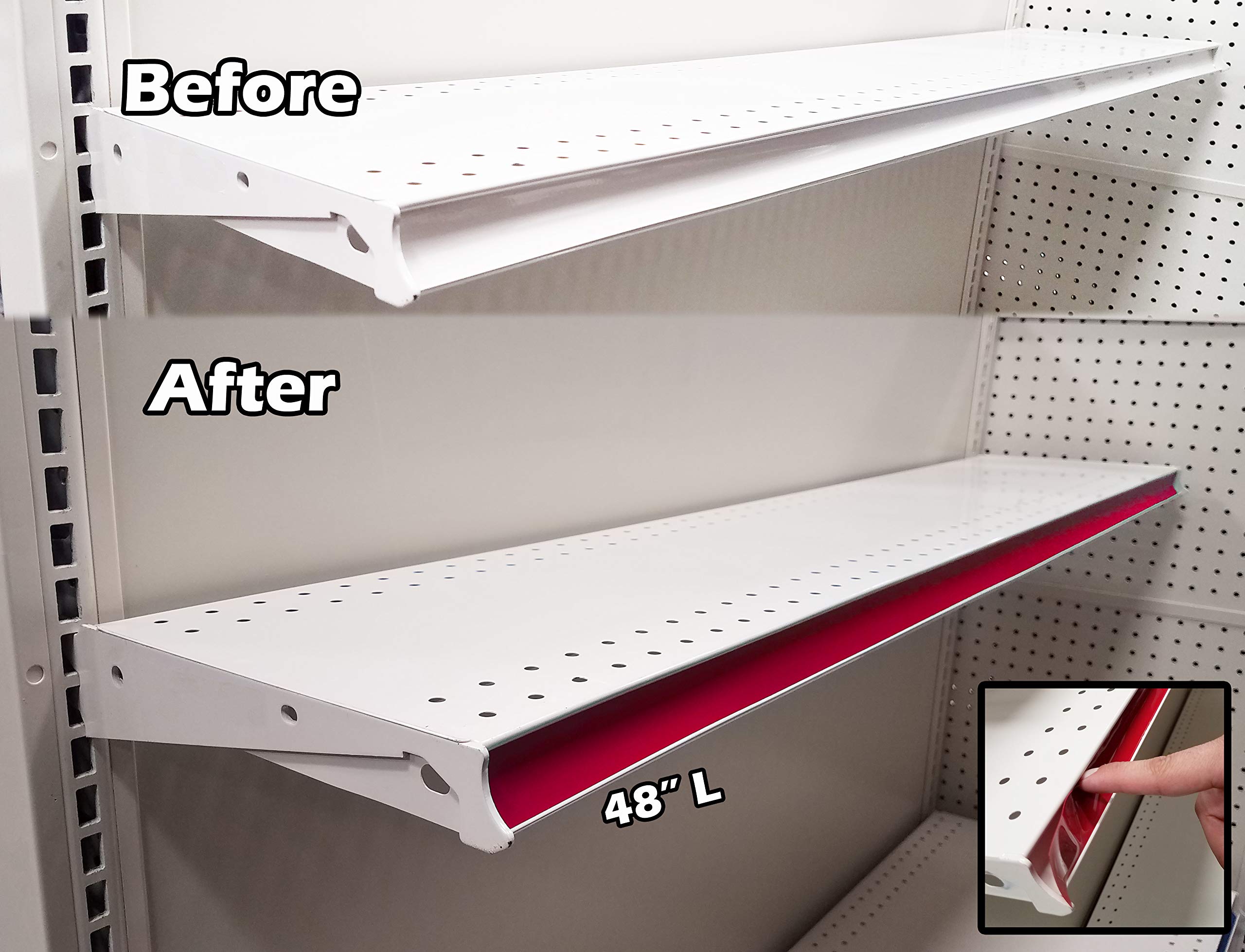 Red Gondola Shelf Inserts - Brand Your Store! -3 Red Gondola Shelf Inserts - Brand Your Store! -3