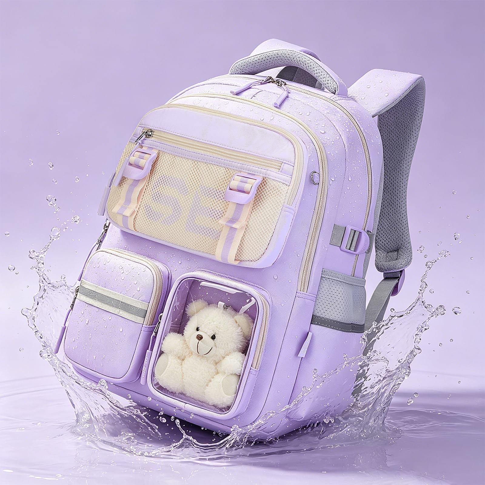 SUN EIGHT Schulrucksack für Mädchen & Jungen | Wasserdichter Jugendrucksack für weiterführende Schule, Großer Laptop Rucksack für Alltag und Reisen