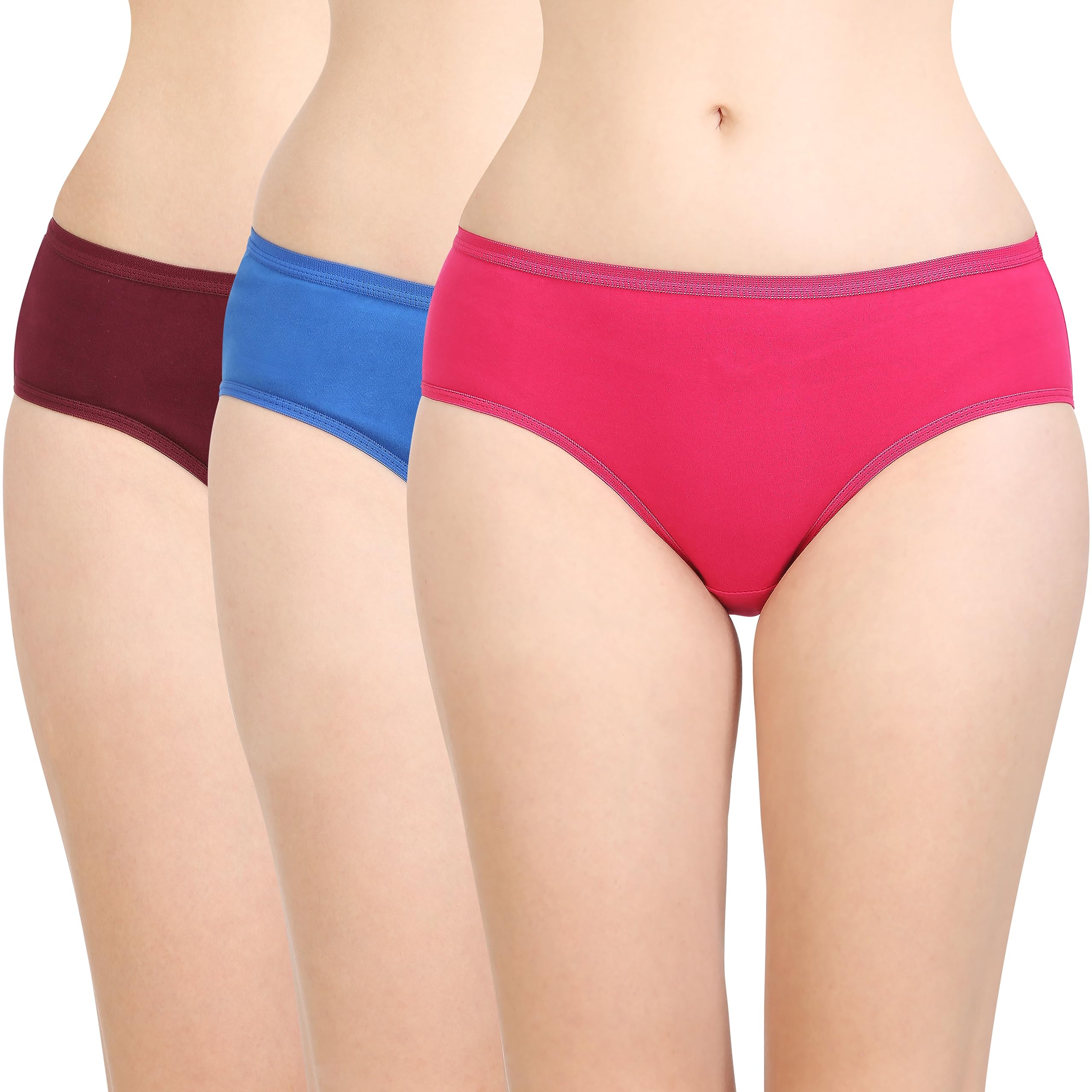 BODYCAREWomen's Cotton Classic Panty(AES-26D_Assorted) Pack of 3