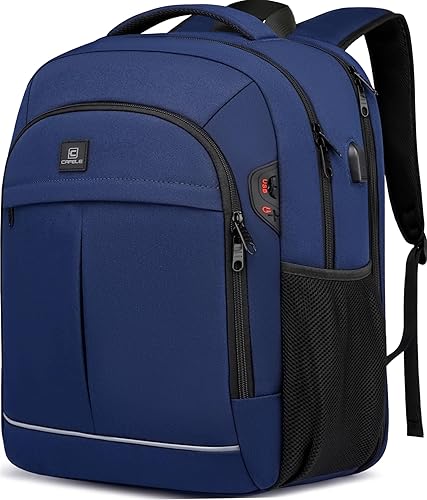 CAFELE Mochila para computadora portátil, mochila de viaje para computadora, mochila escolar, 17.3 in-azul