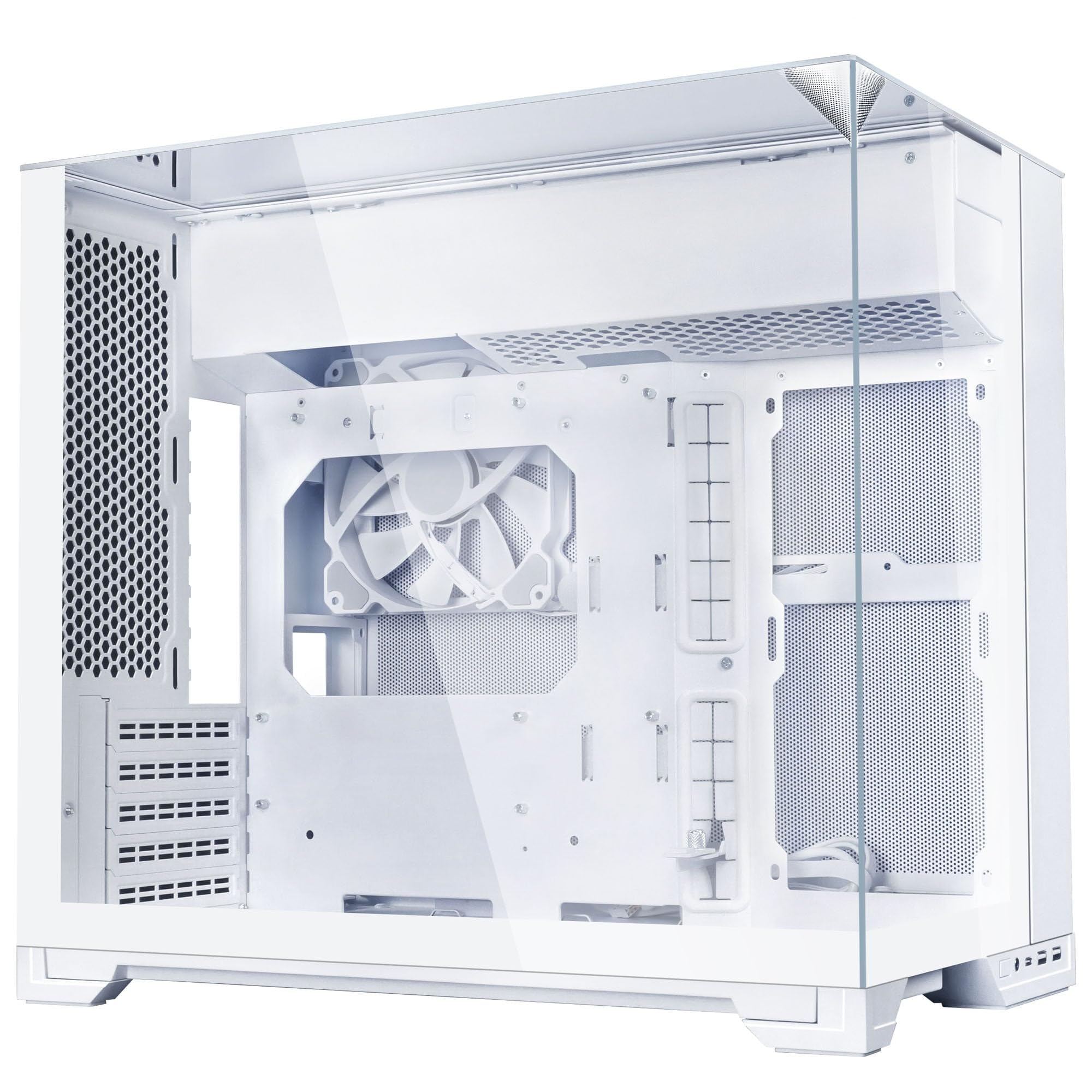 Lian Li O11 Vision-M - Caja para ordenador (doble cámara, cristal templado de 3 lados, para Micro-ATX y Mini-ITX)