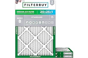 Filterbuy 20x25x1 Furnace Filter for Enhanced Air Filtration