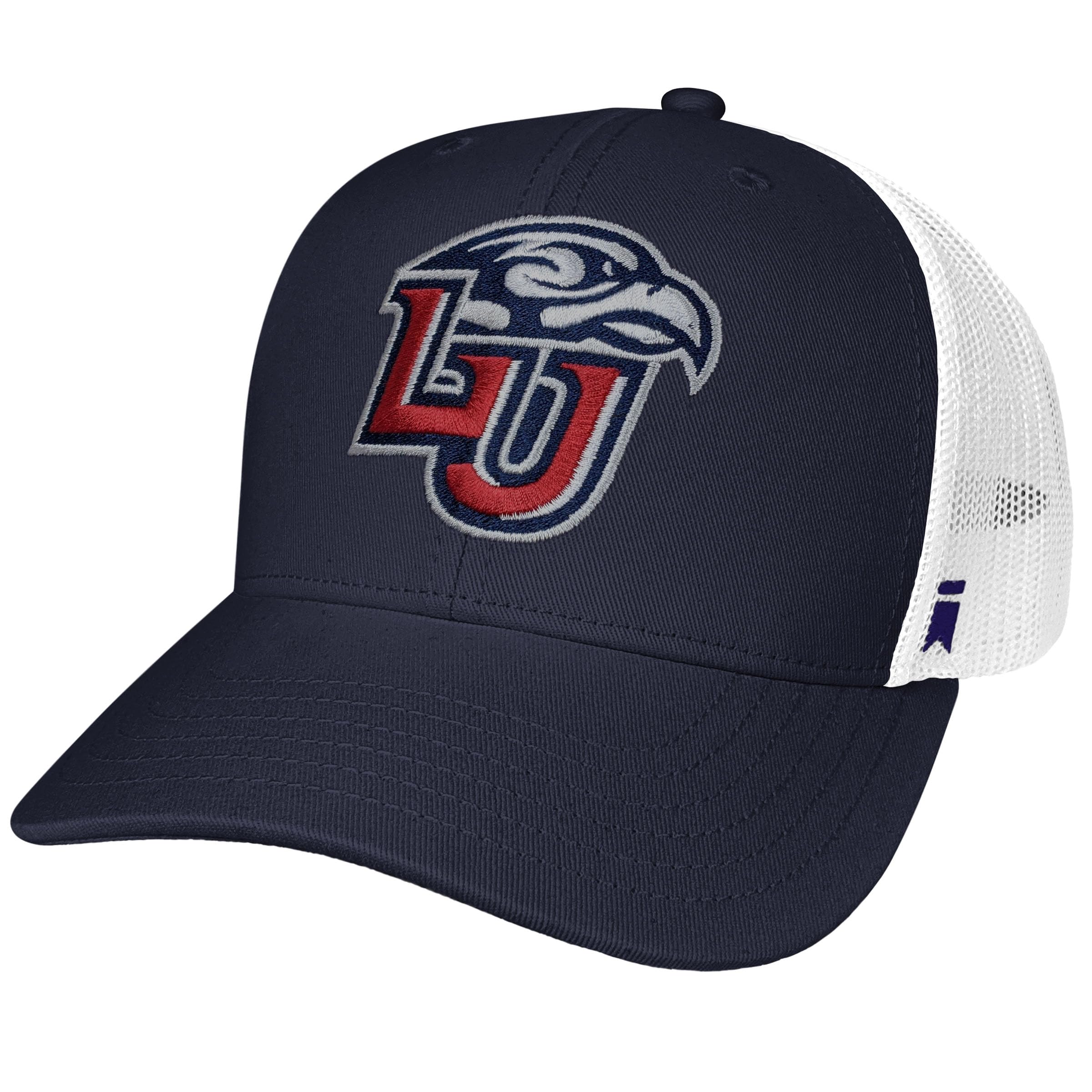 Campus Lab Official Liberty University Team Logo Adjustable Snapback Trucker Hat - Unisex for Men and Women Navy