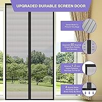 Vista 2 de Titan Mall Puerta de tela de alambre magnética con cierre automático superhermético, y cierre de gancho y bucle para el marco completo