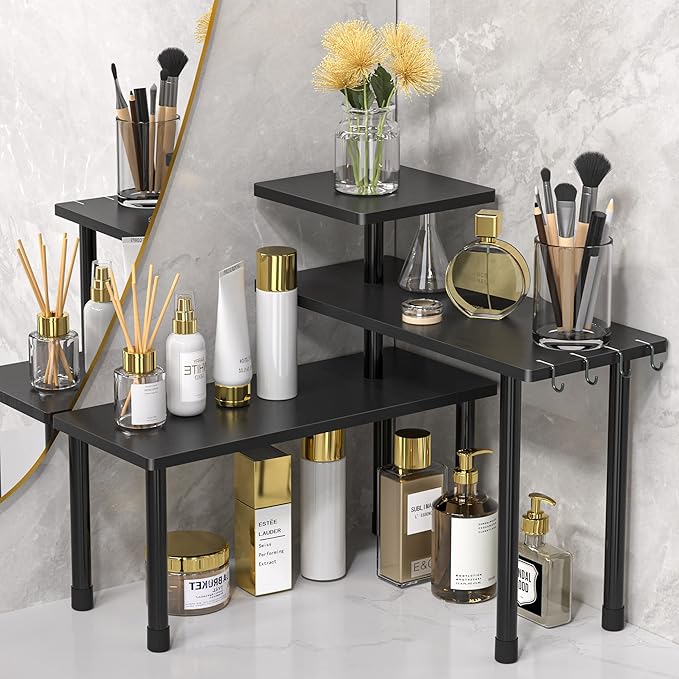 JayRex Bathroom Organizer Countertop Bathroom Shelf, 3 Tier