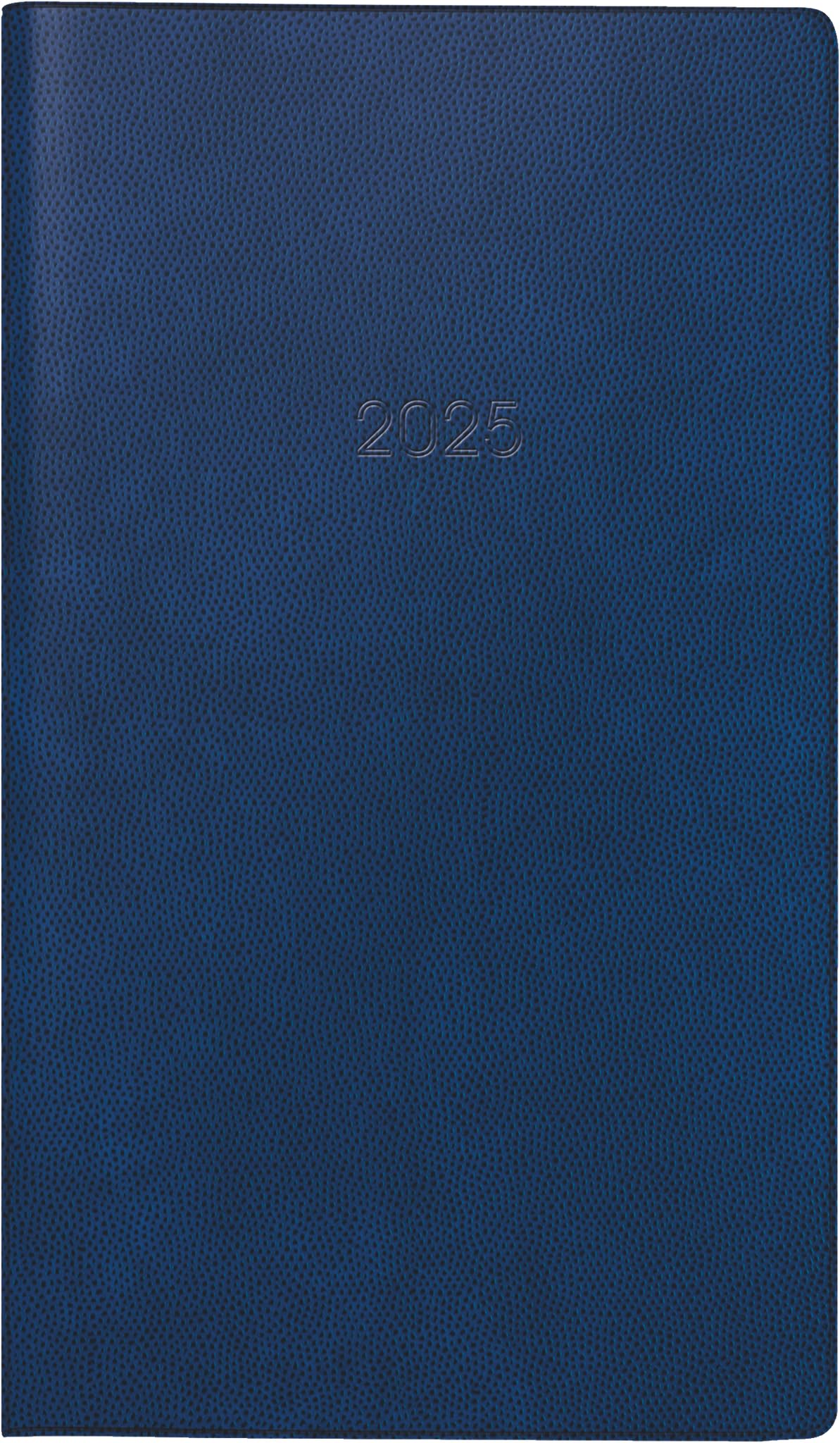 BRUNNEN Pocket Diary Model 750 (2025), 2 Pages = 1 Month, A6, 32 Pages, Plastic Cover, Blue