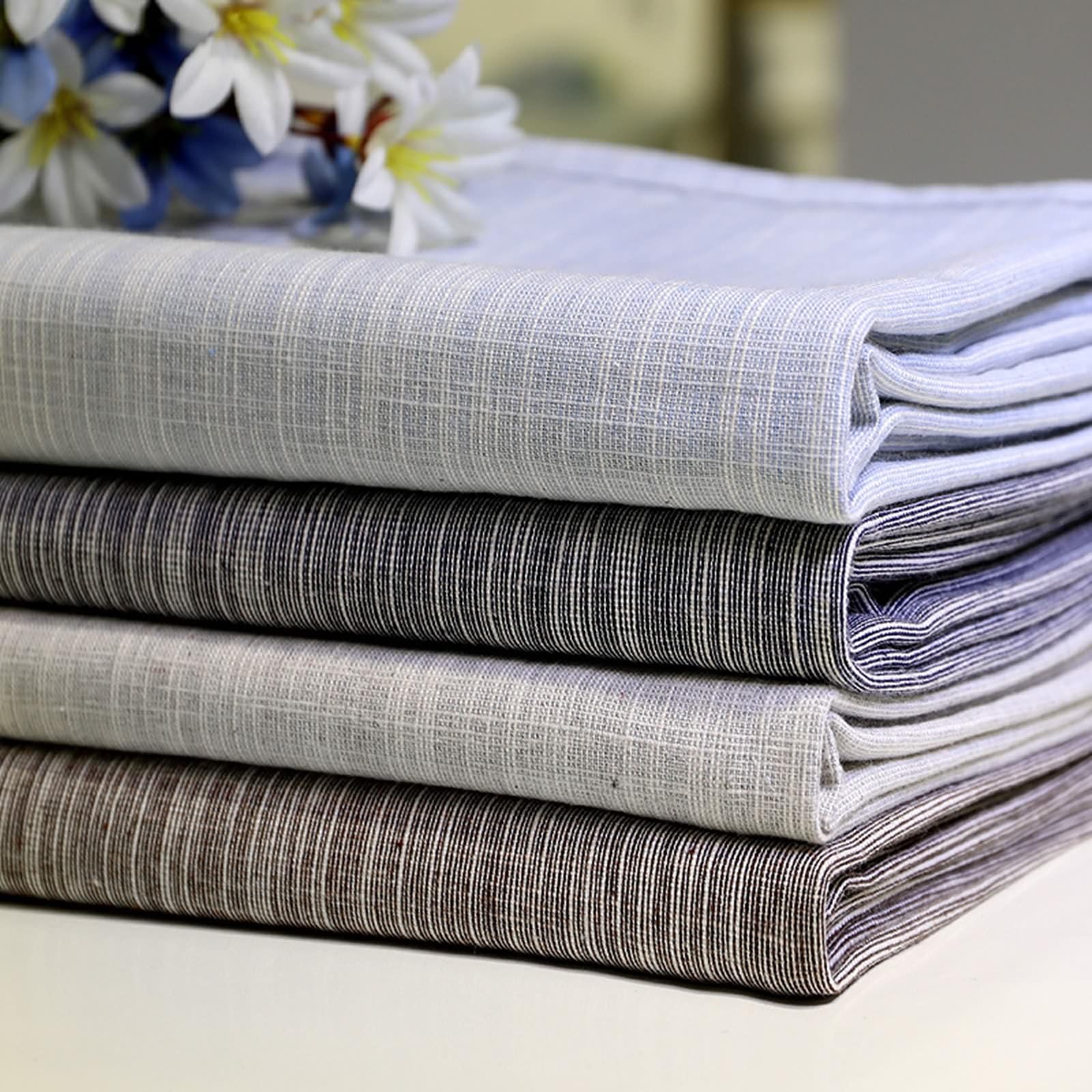 Nappe Anti Taches Rectangulaire Coton Lin, Nappe Cuisine Lavable Couleur Unie Simple Nappe pour Cuisine, Salle à Manger, Décoration de Table Bleu Marine, 90 x 150 CM