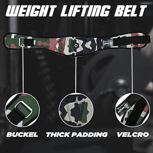 Miniatura 7 de ESTREMO Cinturón de neopreno para levantamiento de pesas de 6 pulgadas para ejercicios de entrenamiento de fitness, sentadillas, lumbar,