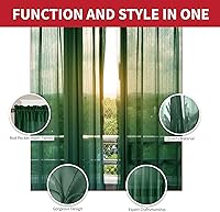 Vista 118 de Sapphire Home - Paneles de cortina (2 unidades), cortinas translúcidas de 54” x 84” (108” de ancho en total), paneles de gasa para dormitorio, sala