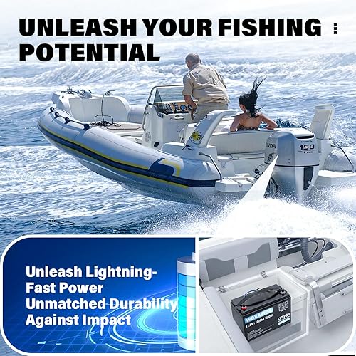 Miniatura 4 de Batería de litio Lifepo4 de 12 V 100 AH recargable Lifepo4 hasta 15000 ciclos profundos, buit in 100A BMS perfecta para motores de arrastre,