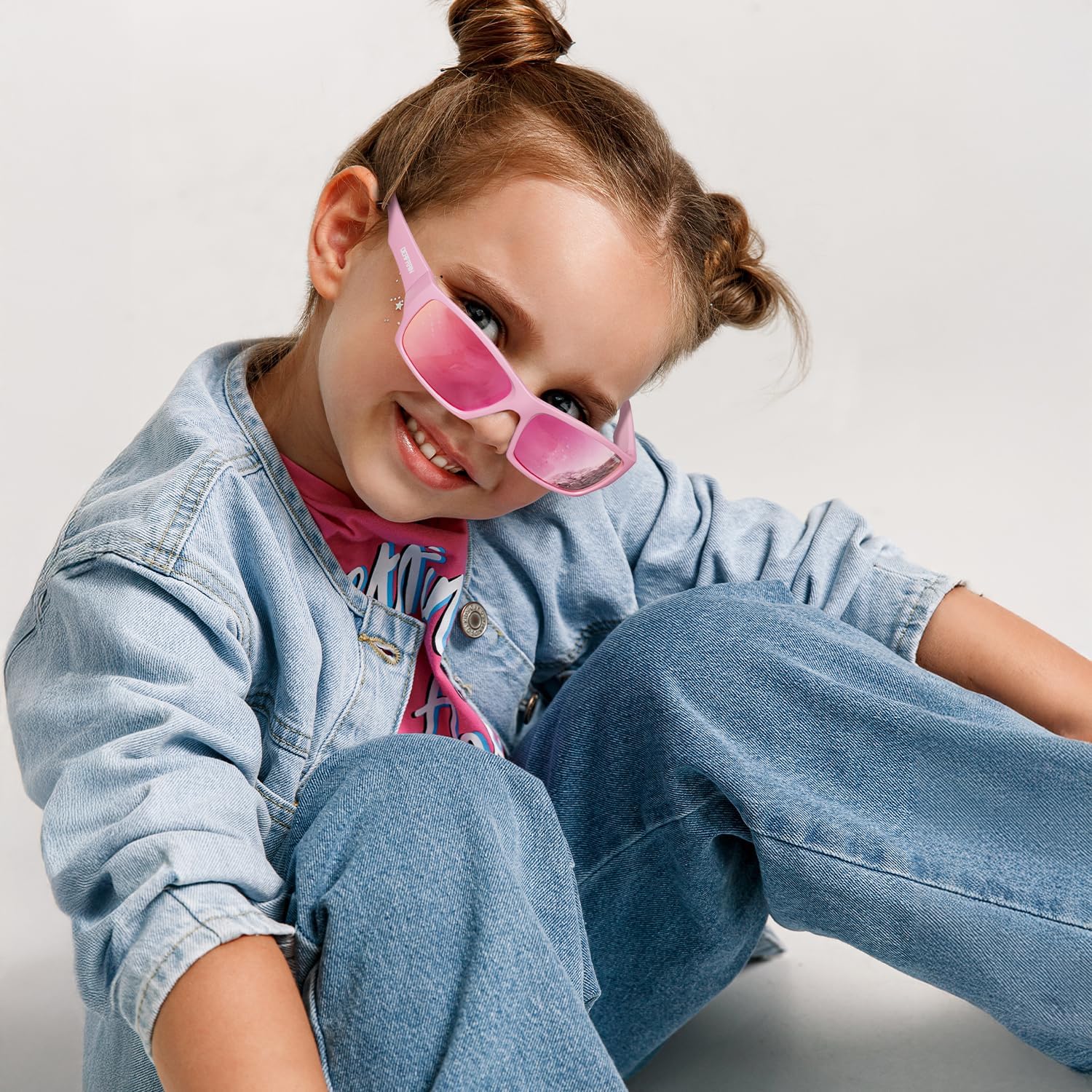 DEAFRAIN Kids Sunglasses Boys Girls Youth Polarized Unbreakable Flexible Sports Baseball Glasses for Teen Age 5-12 - Image 2