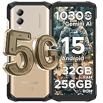 DOOGEE Blade 20 Turbo Rugged Smartphone 5G, 6,6″ 32GB+256GB, TF 2TB Smartphone, Dimensity 7050 10300mAh Telefono Indistruttibile, Android 15 Celluare Antiurto, Gemini, 50MP, 5G Dual SIM, IP68, OTG, Face ID