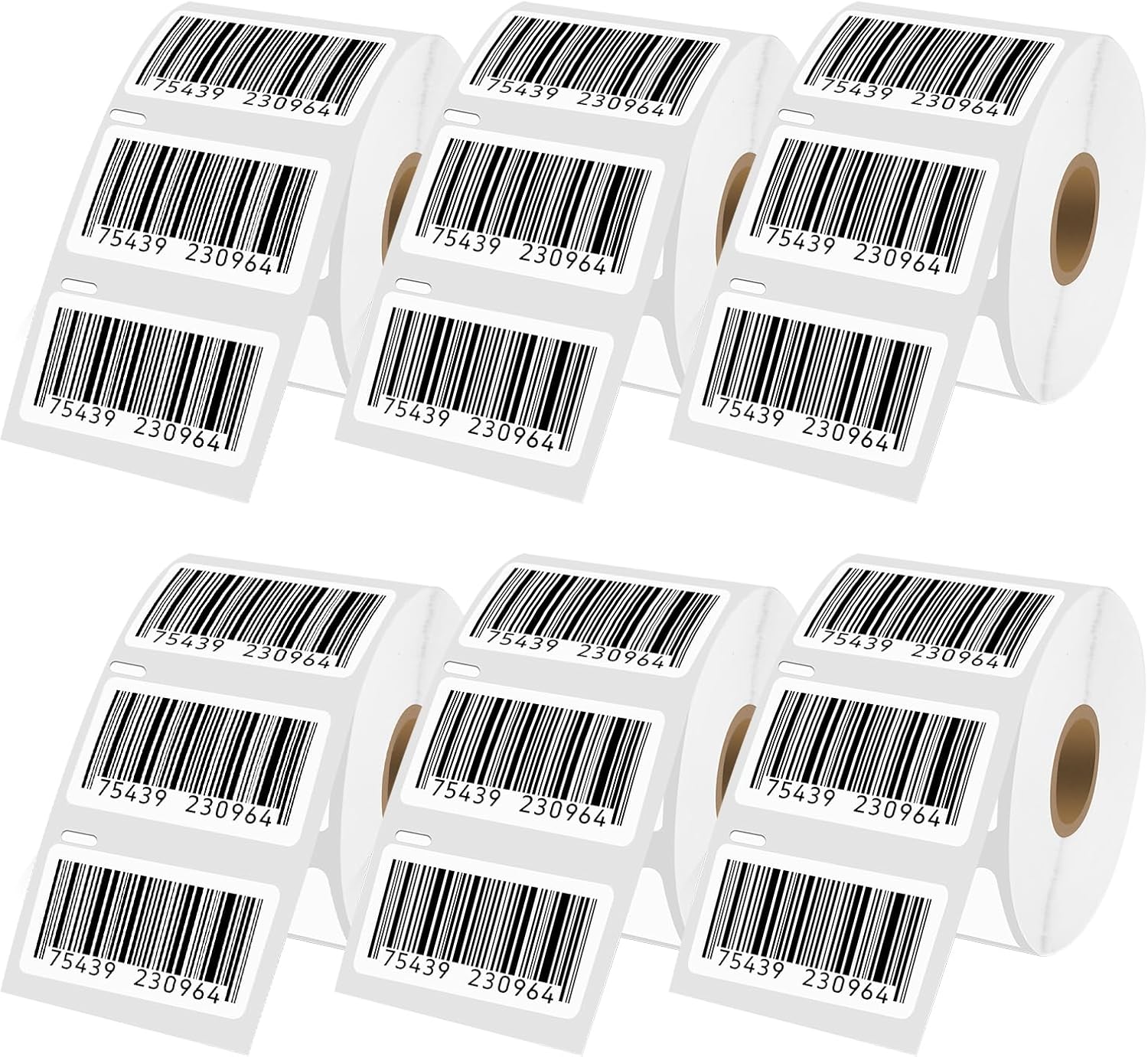 Label for Label Writer Printers, Compatible with DYMO 30334 Labelwriters 300 310 320 330 400 Duo 450 Twin Turbo Label Printers, 2-1/4" x 1-1/4"(57mm x 32mm), 6 Roll of 6000 Labels