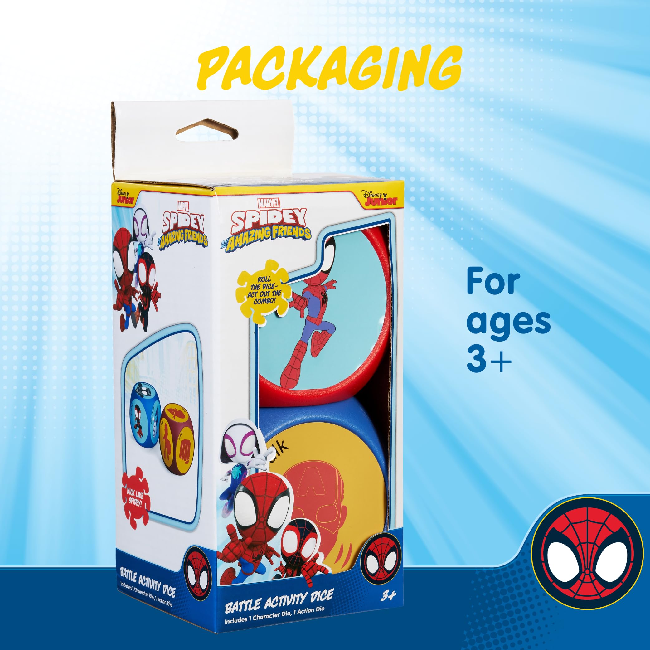 Spidey and Friends Dice Imagination Act Out The Action Game | Noche de juegos familiares para todas las edades | Diversión creativa y atractiva para todos con Spidey y amigos con 36 combinaciones