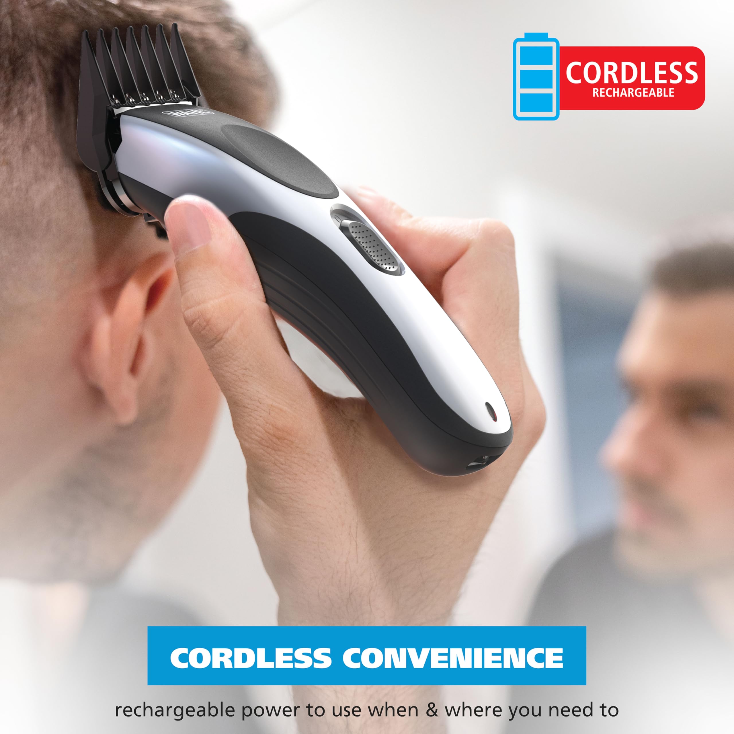 Wahl Clippers Home Pro Cordless Rechargeable Hair Clippers for Men with Precision Haircutting Blades & Secure Snap-N-Lock Attachment Guards – Model 3028835 - 3