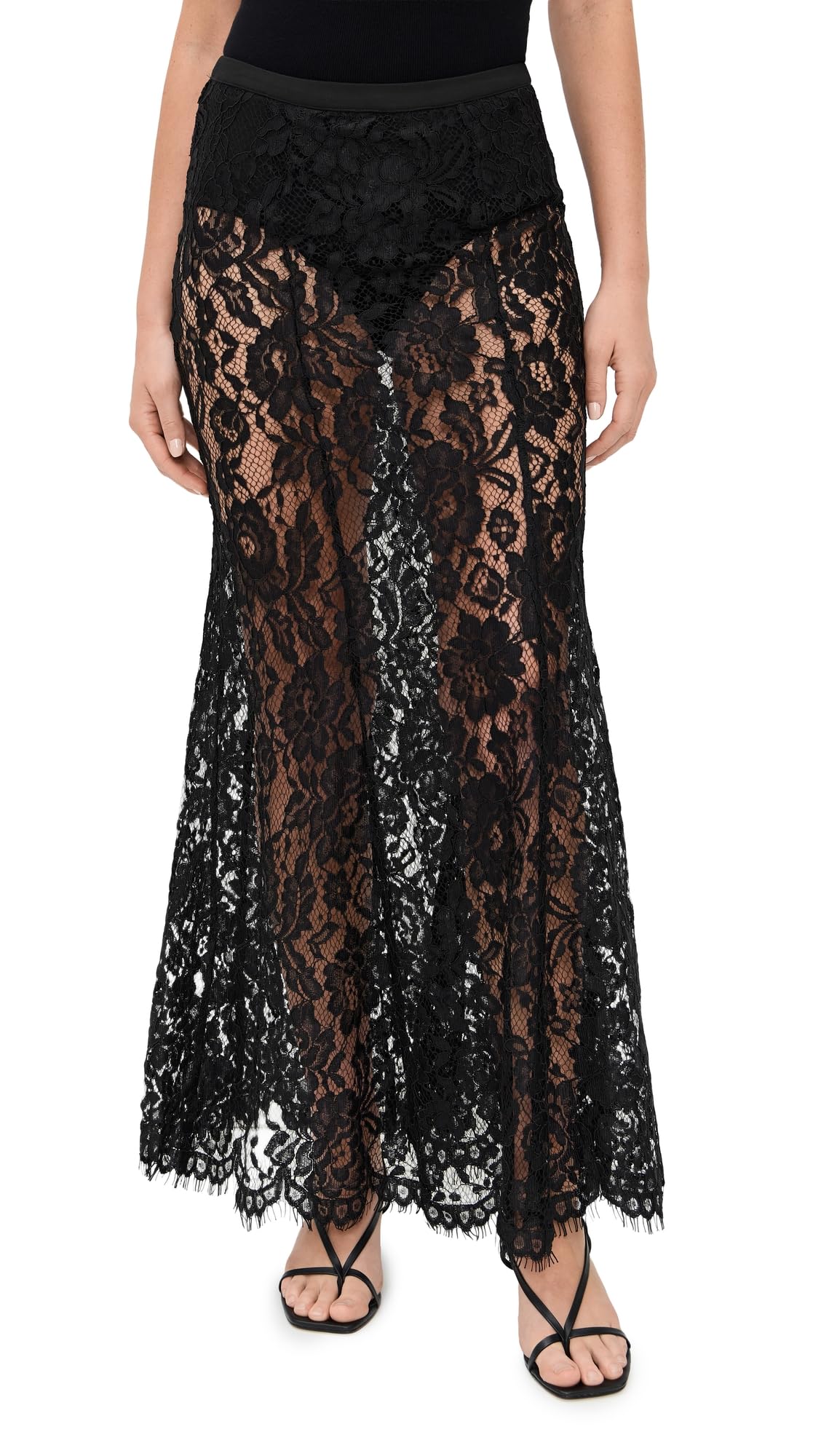 WAYF Womens Cosette Lace Skirt