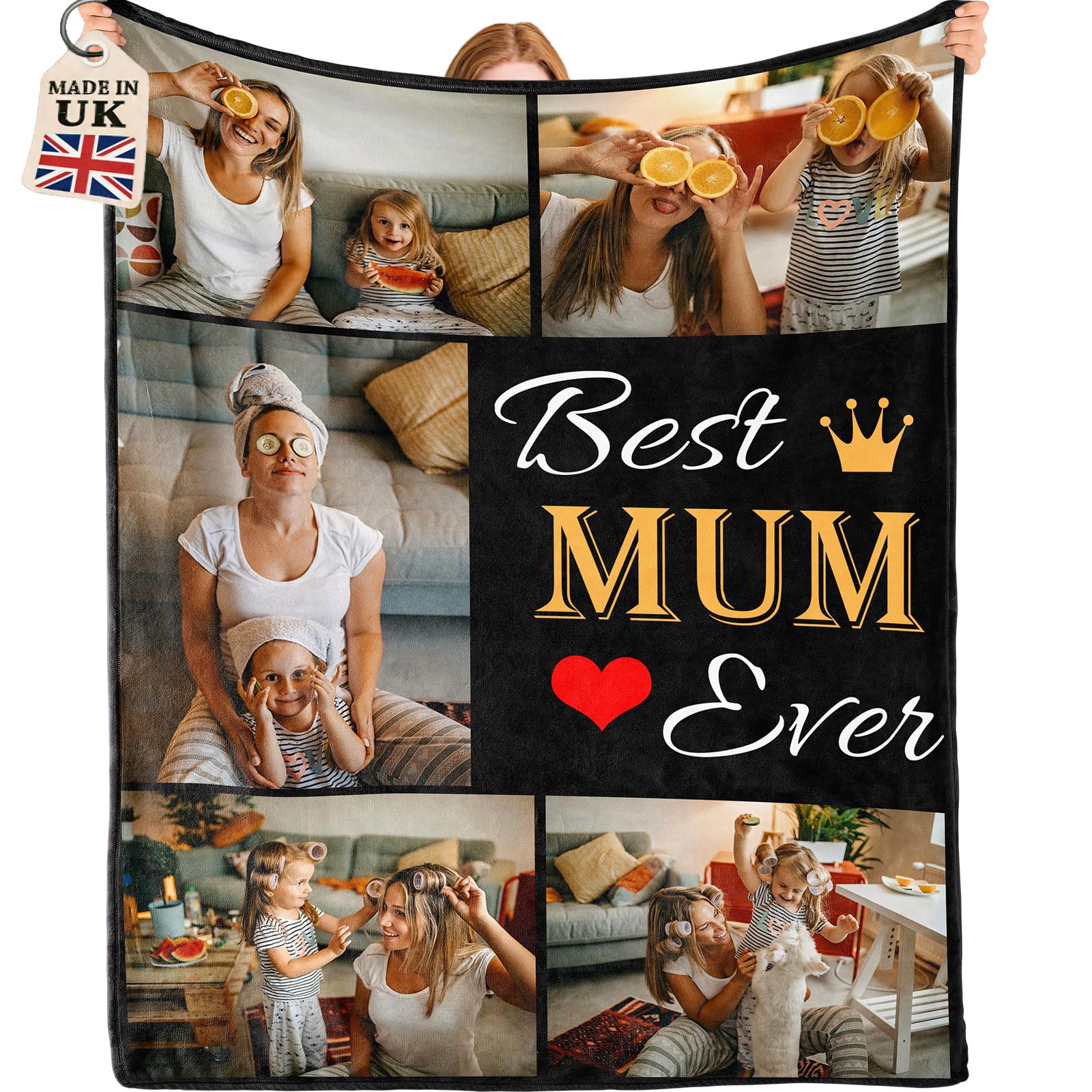 Bemaystar Gifts for Mum - Personalised Blanket, Personalised Photo Blanket, Gifts,Custom Gifts, Gifts for Mother Wife, Mum Gifts, Gifts for Mothers Day, Birthday