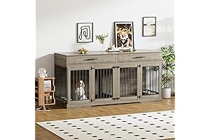 Rophefx 72" Two Dog Crate Furniture: Stylish and Functional
