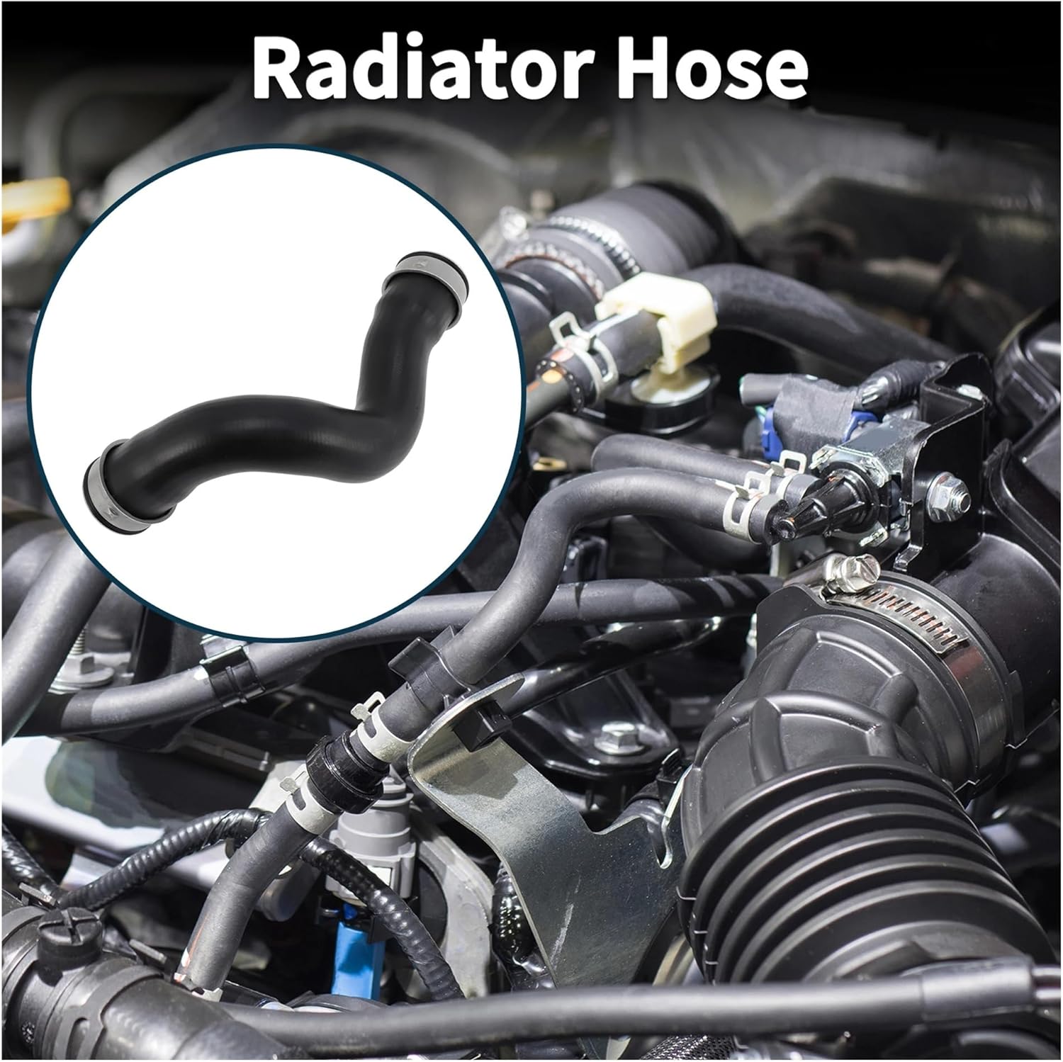 Radiator Hose Heater Hose Compatible with VW Transporter T5 1.9 TDI 2003-2009 No.7H0145980G Rubber Turbocharger Pipe