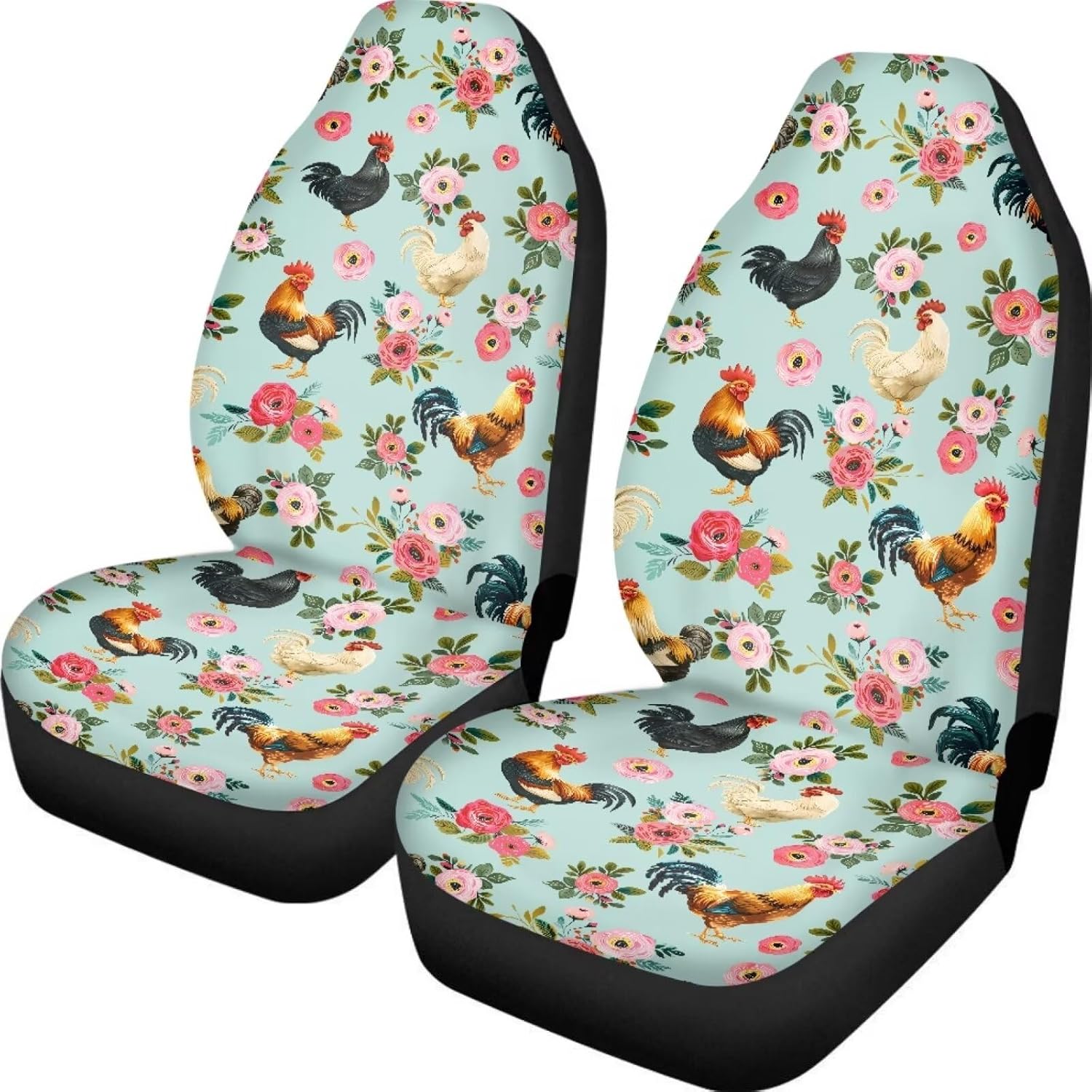JoyLamoria Car Seat Cushion Cover Casual Saddle Blanket Auto Seat Cushion Pad Seat Cushion Pads, Cherry Blossoms Print