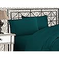 Elegant Comfort Luxury 1500 Premium Hotel Quality Microfiber 4-Piece Sheet Set - Wrinkle Resistant, All Around Elastic Fitted Sheet, Deep Pocket up to 16", Queen, Marine Teal