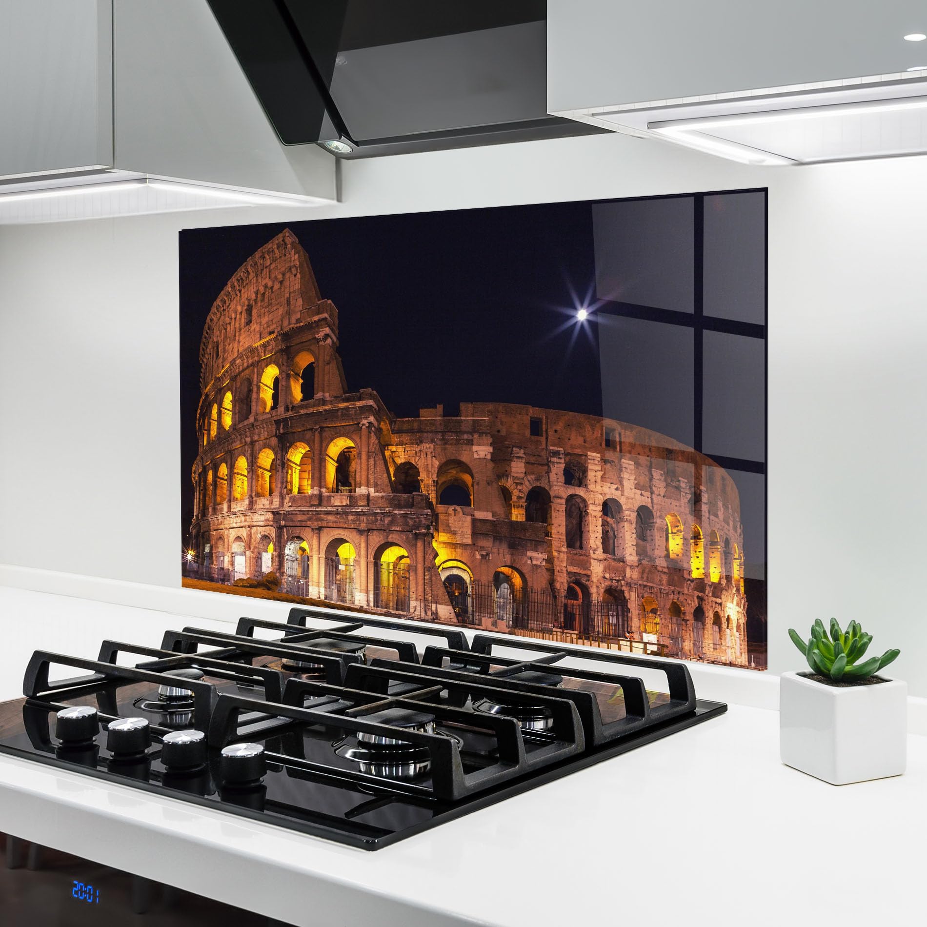 Crédence de cuisine en verre 60x100cm ARTHUB panneau mural motif Rome