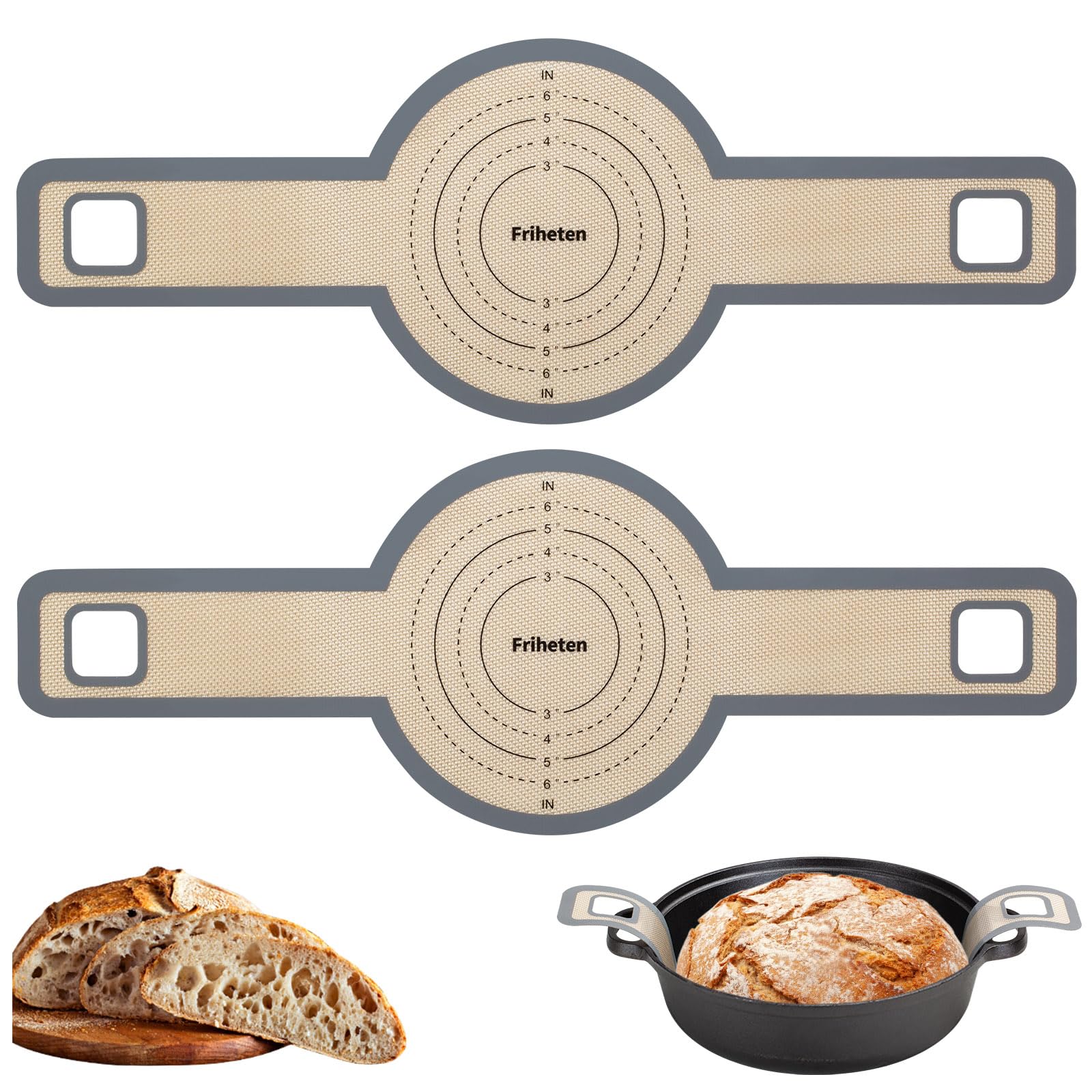 Alfombrilla de silicona para hornear Pan Sling 2 Gris