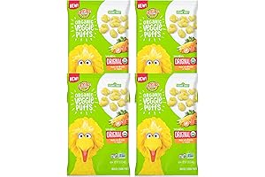 Earth's Best Baby Chips: Organic Sesame Street Veggie Puffs 1.55 oz Bag (4-Pack)