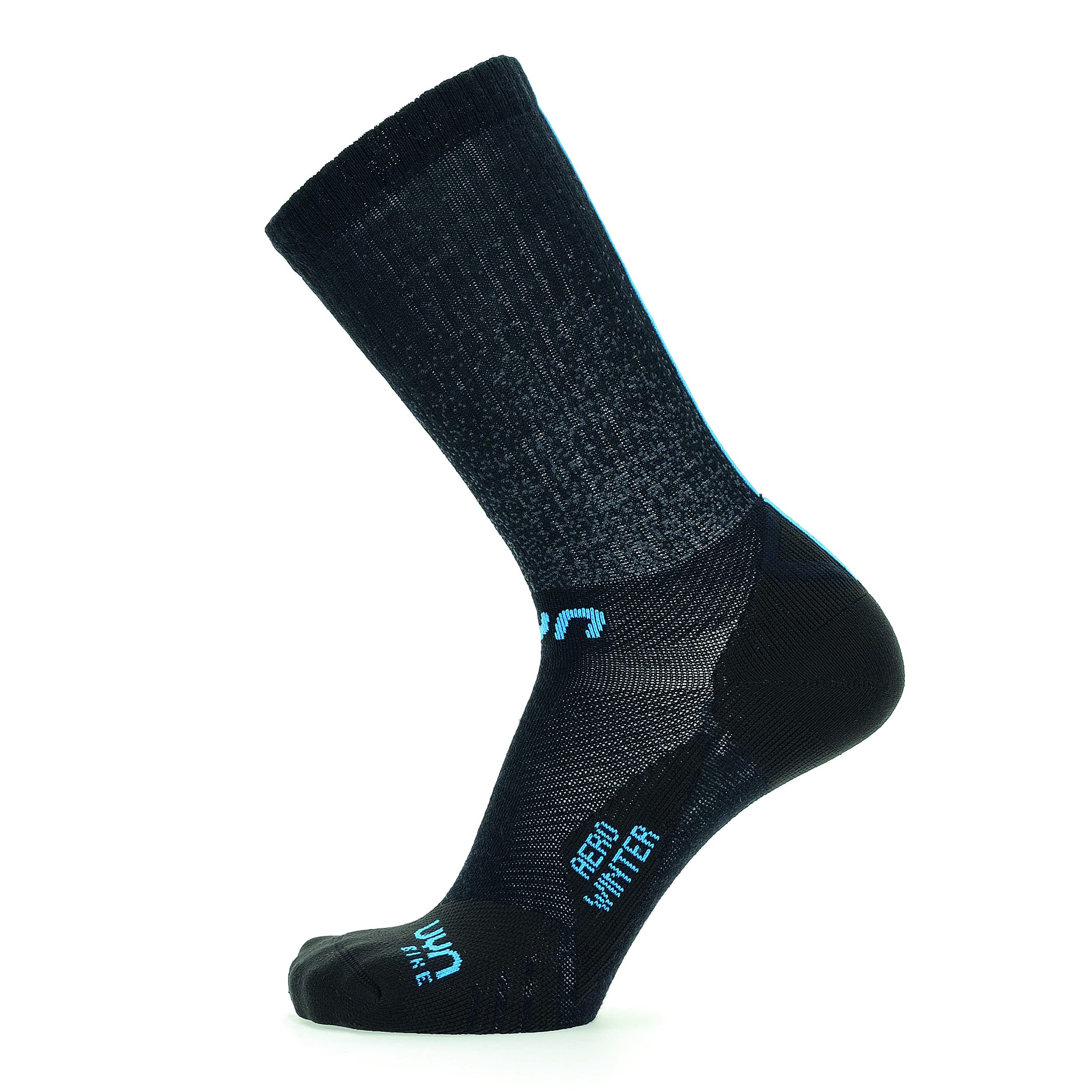 UYN S100243 CYCLING AERO WINTER Socks Men's Black/Turquoise 41