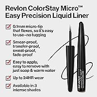 Vista 4 de REVLON ColorStay Micro Easy Precision Liquid Eyeliner, Waterproof, Smudgeproof, Longwearing with Felt Tip Applicator, 303 But First, Wine, 0.057 fl