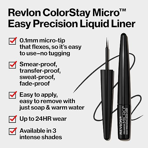 Miniatura 4 de REVLON ColorStay Micro Easy Precision Liquid Liner 303 But First, vino (paquete de 1)