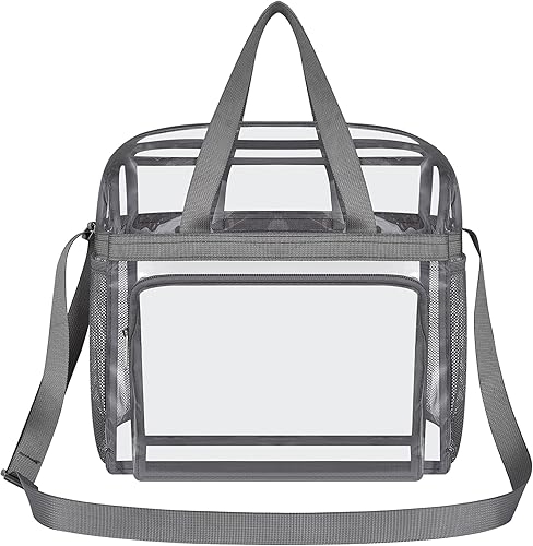 Vista 38 de Oraben Bolsa transparente transparente aprobada para estadios de 12 x 6 x 12 pulgadas, bolsa de estadio para trabajo, juegos deportivos, gimnasio