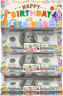 Birthday Money Card For Cash Gifts, Whimsical Cartoon Giraffe & Animal Friends Birthday Money Envelope Gifts, Surprise Party Cash Card Holders For Women Men, Party Present Supplies Ideas-C01