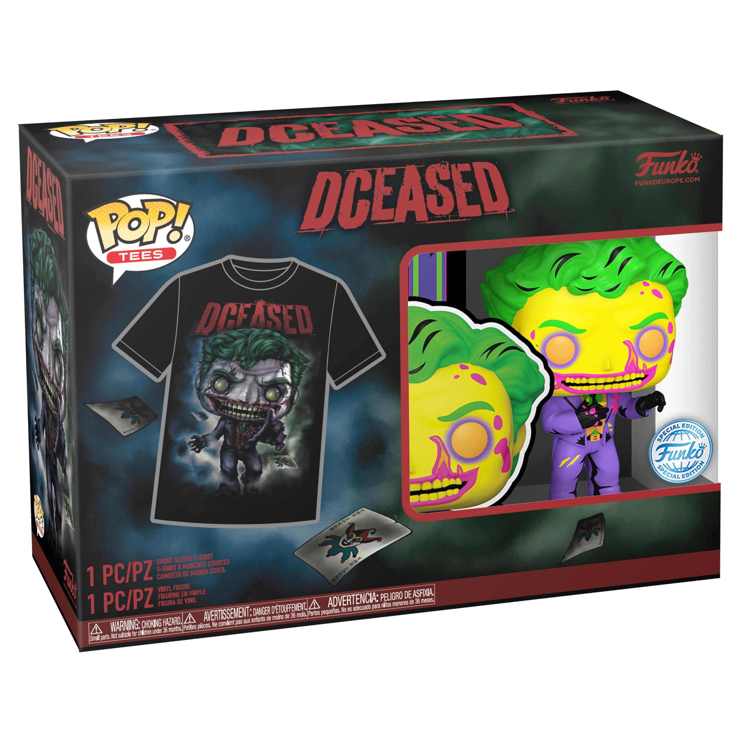Funko POP! & Tee: DC, Joker CC, Large, (L), T-Shirt, Clothes With Collectable Vinyl Figure, Gift Idea - Image 2