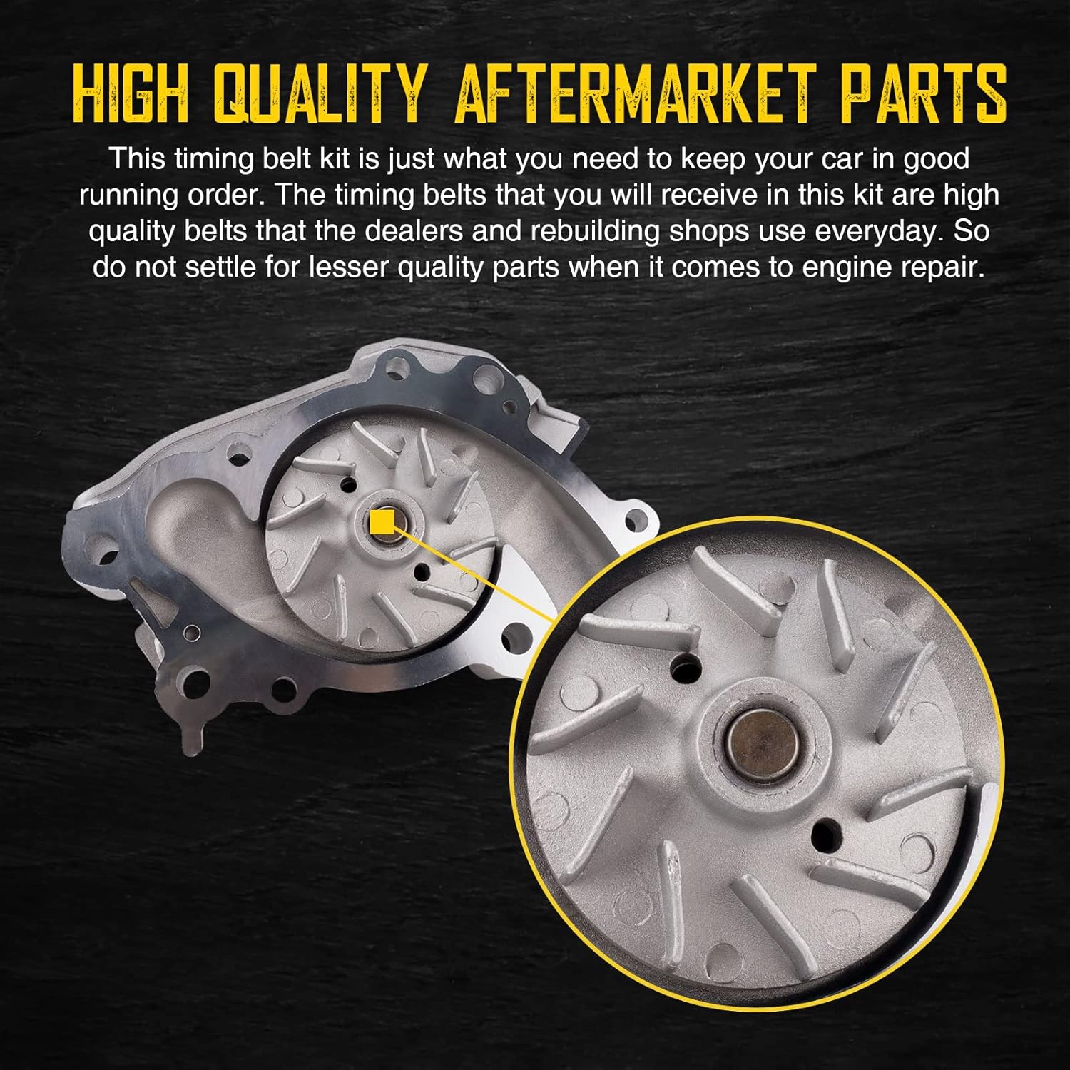 Timing Belt Water Pump Kits Replacement For 2004-2006 ES330/RX330, 2002-2006 Camry V6 3.0L, 2002-2006 Highlander V6 3.0L, 2004-2008 Solara V6 3.3L Replace 13505-20030, 13568-09080