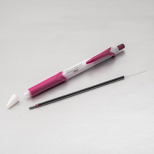 Miniatura 5 de Bolígrafo Pentel GlideWrite con tinta TechniFlo, (1.0mm) línea media, tinta burdeos, caja de 12 (BX910-BG)