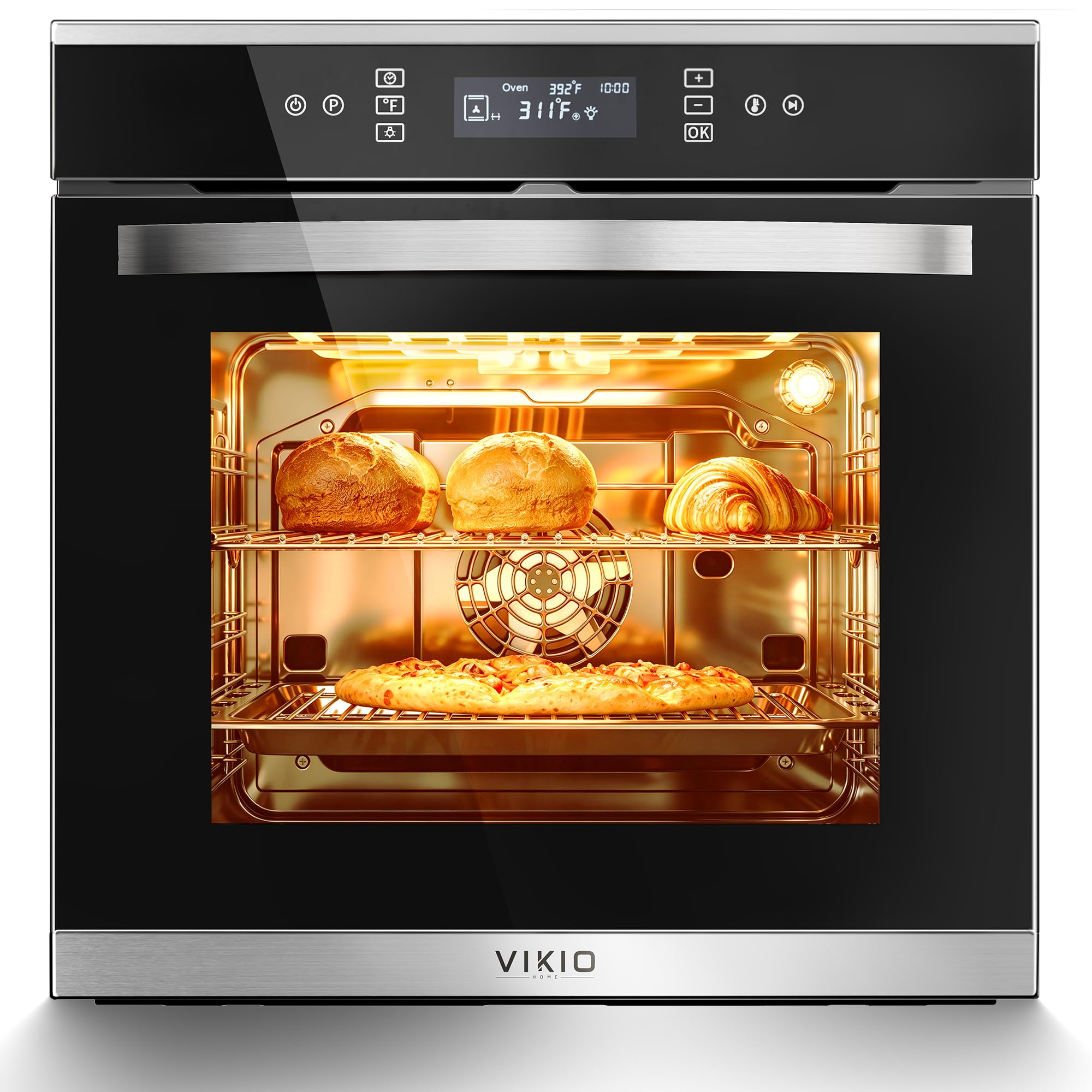 VIKIO HOME 24 inch electric built-in wall oven black
