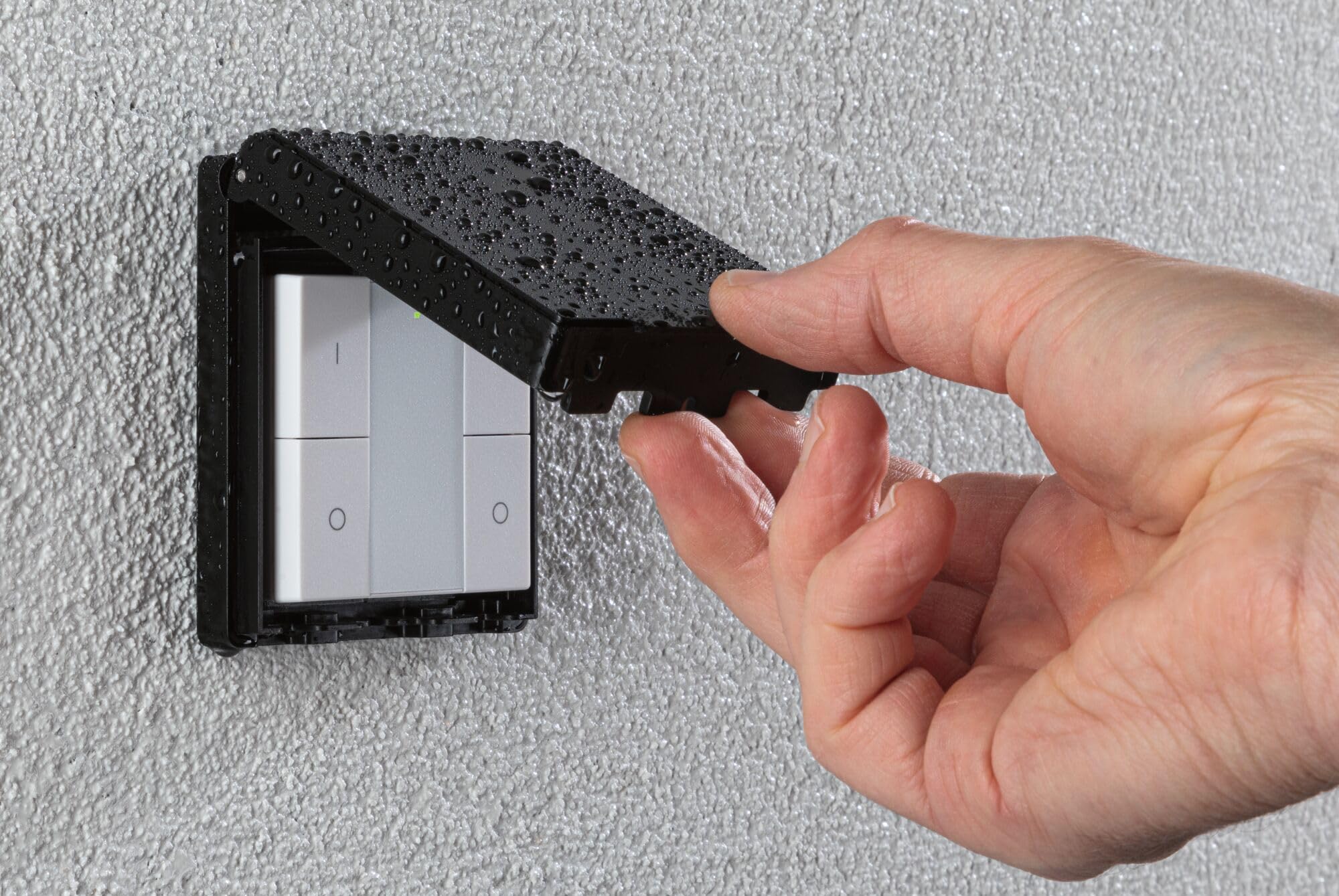 Paulmann 50137 Smart Home Zigbee wyłącznik ścienny Outdoor IP44 on/off/ściem biały sterowanie tworzywo sztuczne