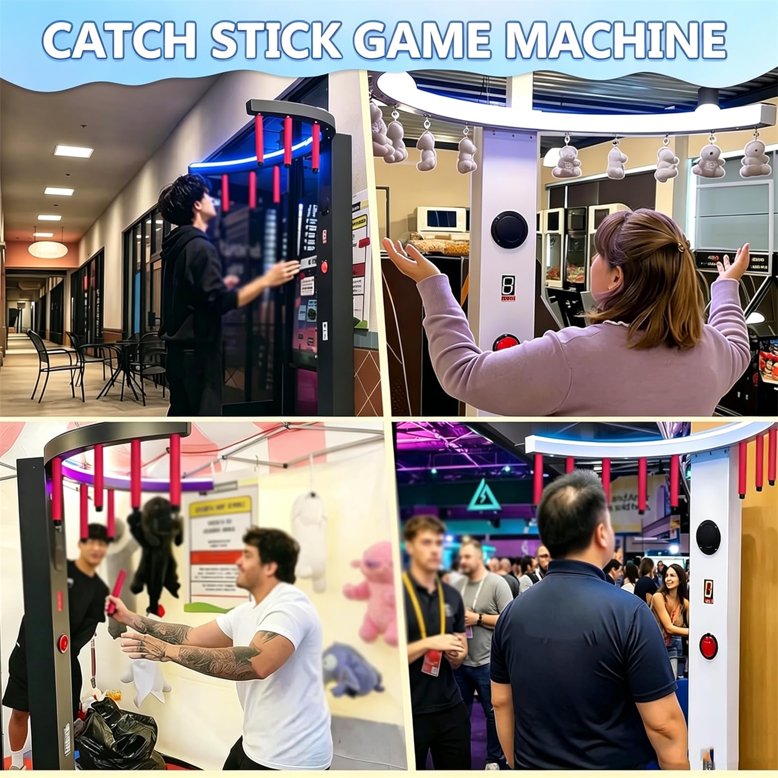 Gra Zręcznościowa Do łapania Pałeczek, Automat Do Gier, 3 Tryby Wyzwań, Gra Drop Stick Challenge Na Imprezy, Spotkania Biznesowe I Rodzinne