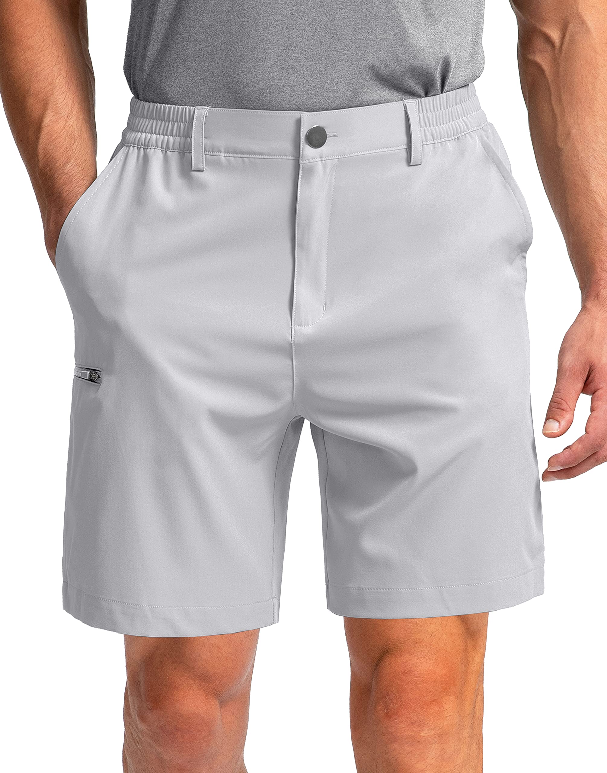 PinkbombMen's Golf Shorts with 6 Pockets Stretch Quick Dry Hiking Work Dress Shorts for Men