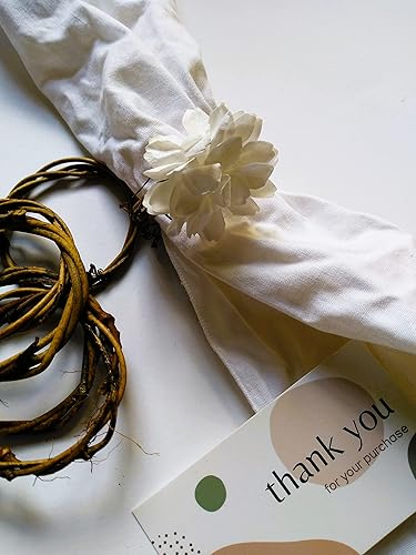 Miniatura 3 de Rustic Napkin Rings for Wedding Table Settings, Country Bridal Shower, Barn Reception and Party 5pcs