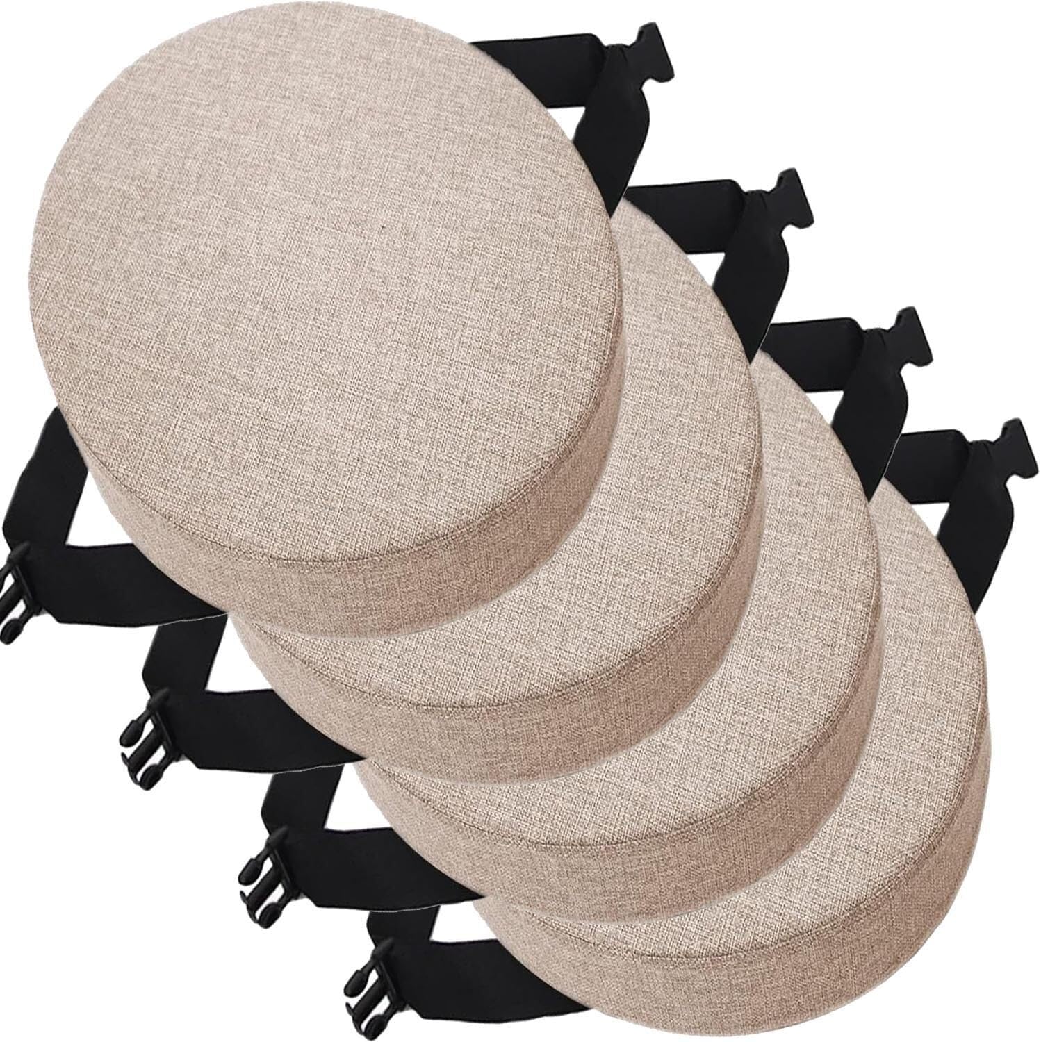 Coussin de chaise rond en éponge haute densité 35D pour assise de cuisine déhoussable