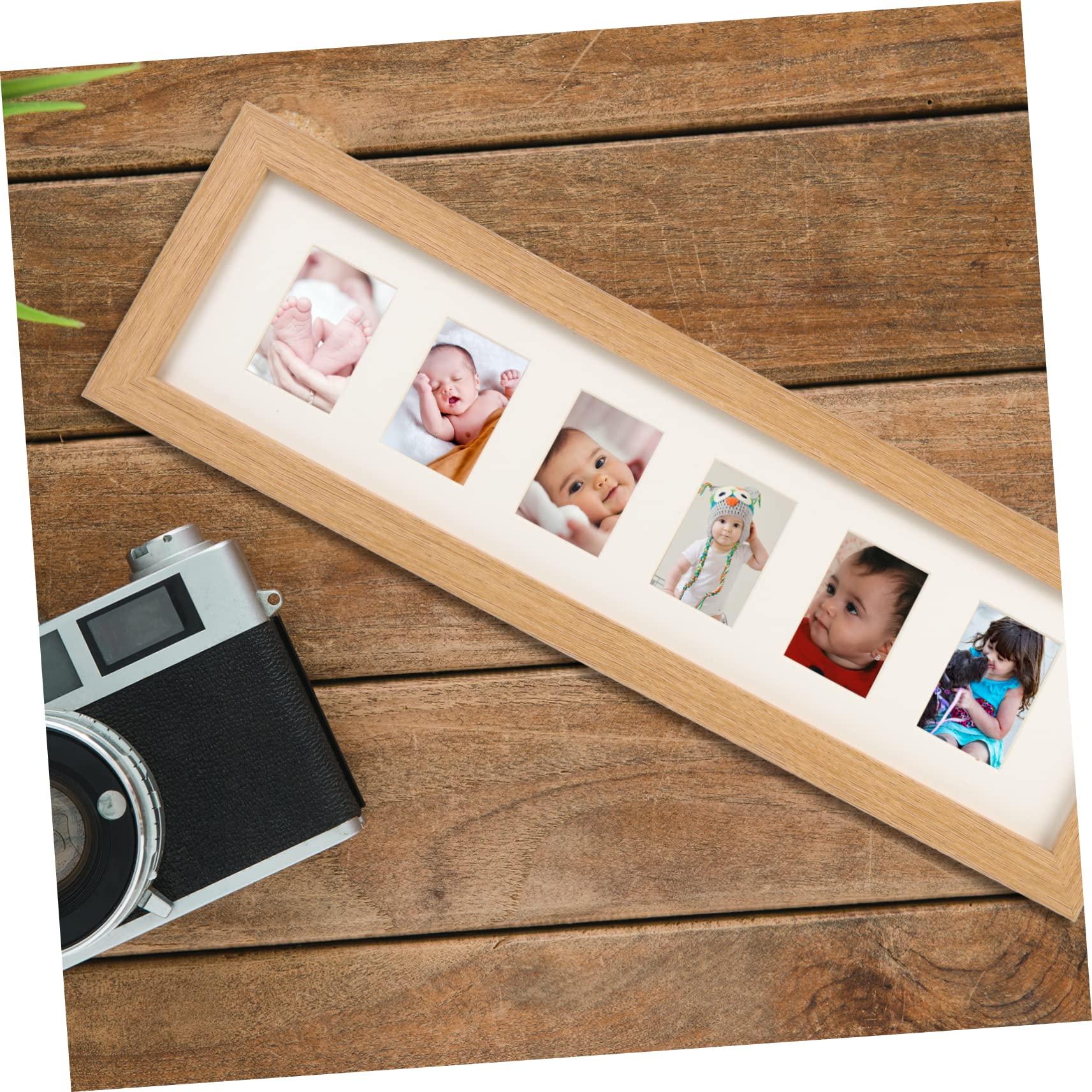 TOYANDONA 4stücke Erster Jahr Neugeborenen Bilderrahmen Aus Holz Fach Photo Display Für Monatliche Wachstumserinnerungen Kreatives Design Für Kinderzimmerdekoration Zur Geburt