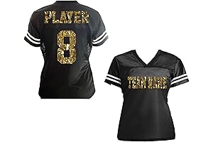 Customized Team Name Glitter Women's Football Jersey