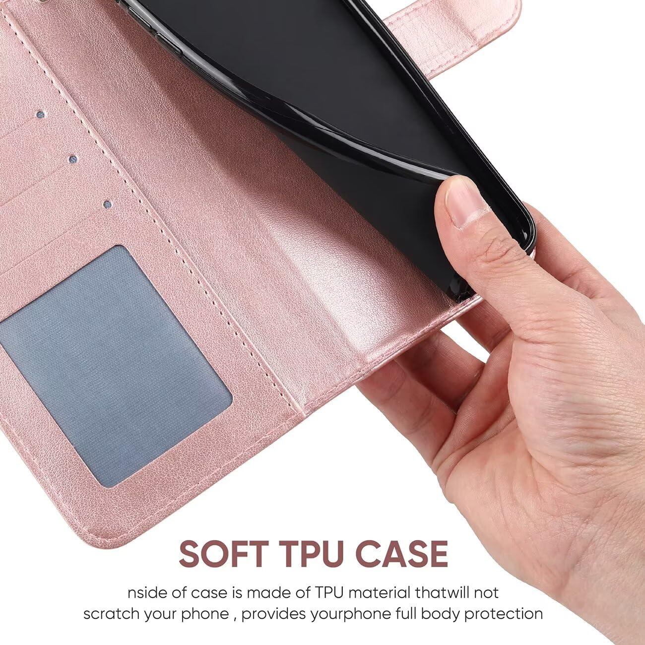 Business Long Lanyard Phone Bags Compatible With Xiaomi Redmi Note 12 Note12 4G 23021RAAEG 23021RAA2Y Anti-Fall Flip Cover Leather Case Non-Slip Holder (Black,Redmi Note 12 4G - View #10