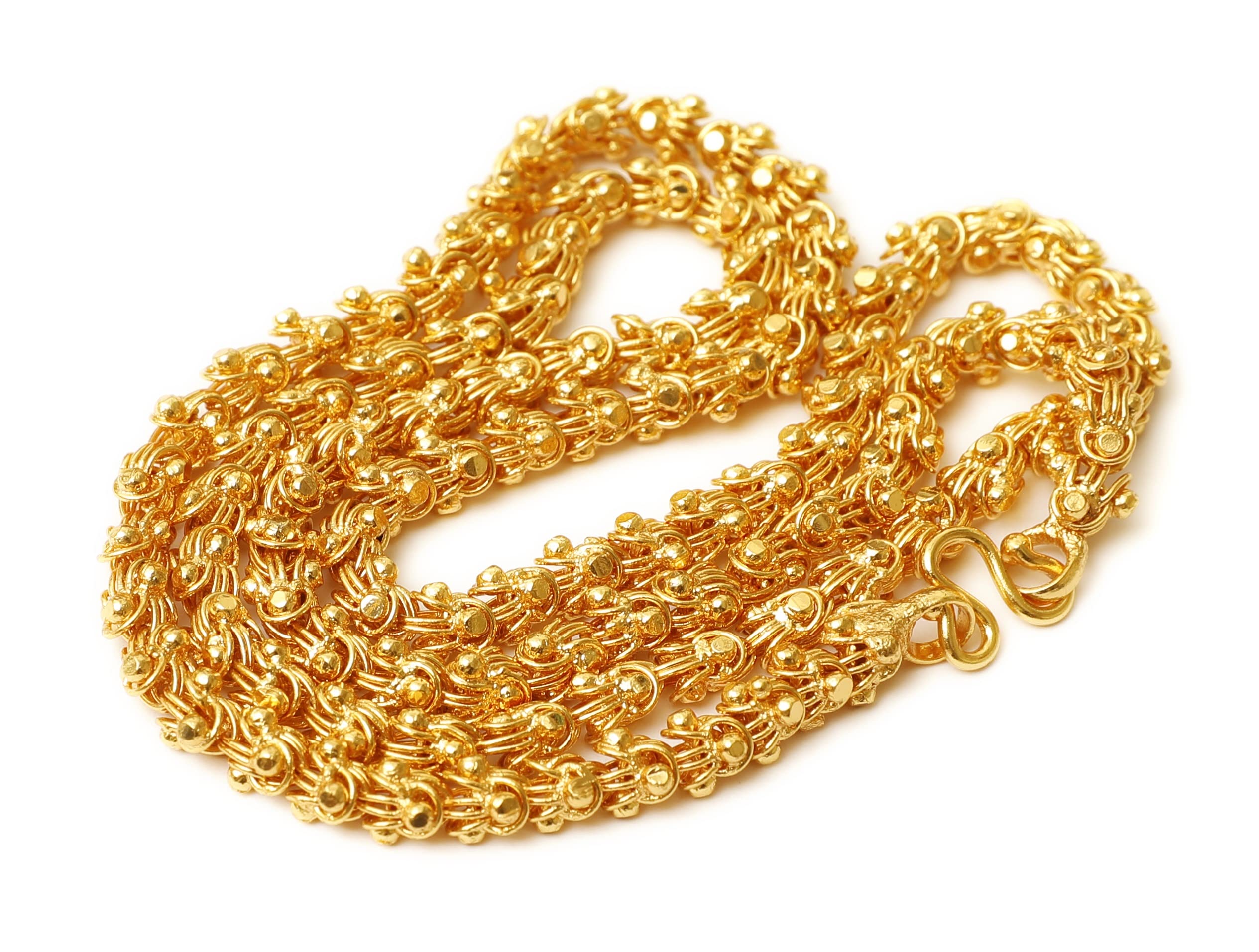 Naveen Metal Works One gram gold plated traditional covering chain - 24 inches : Dasavadhara design (B09L8NYC8L) Amazon Price History, Amazon Price Tracker
